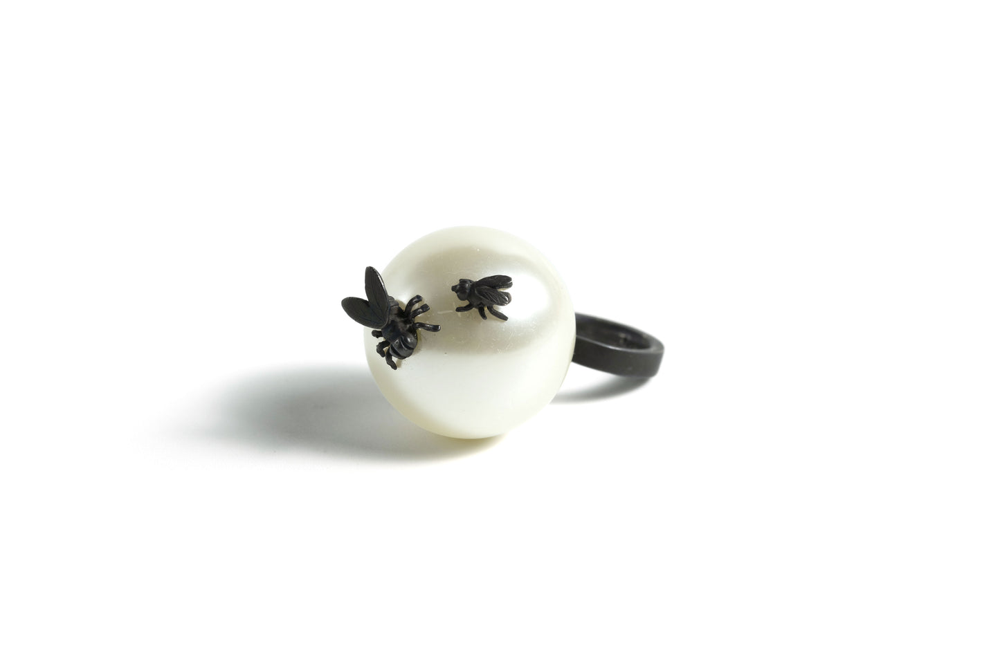 ANILLO PERLA ABULÓN MOSKA BLACK PATPAV