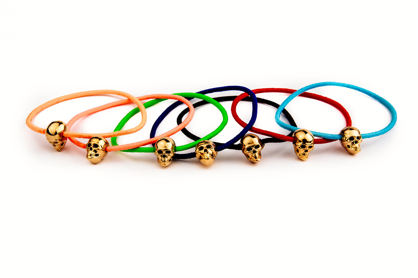PULSERA FUN SKULL DORADA BABY