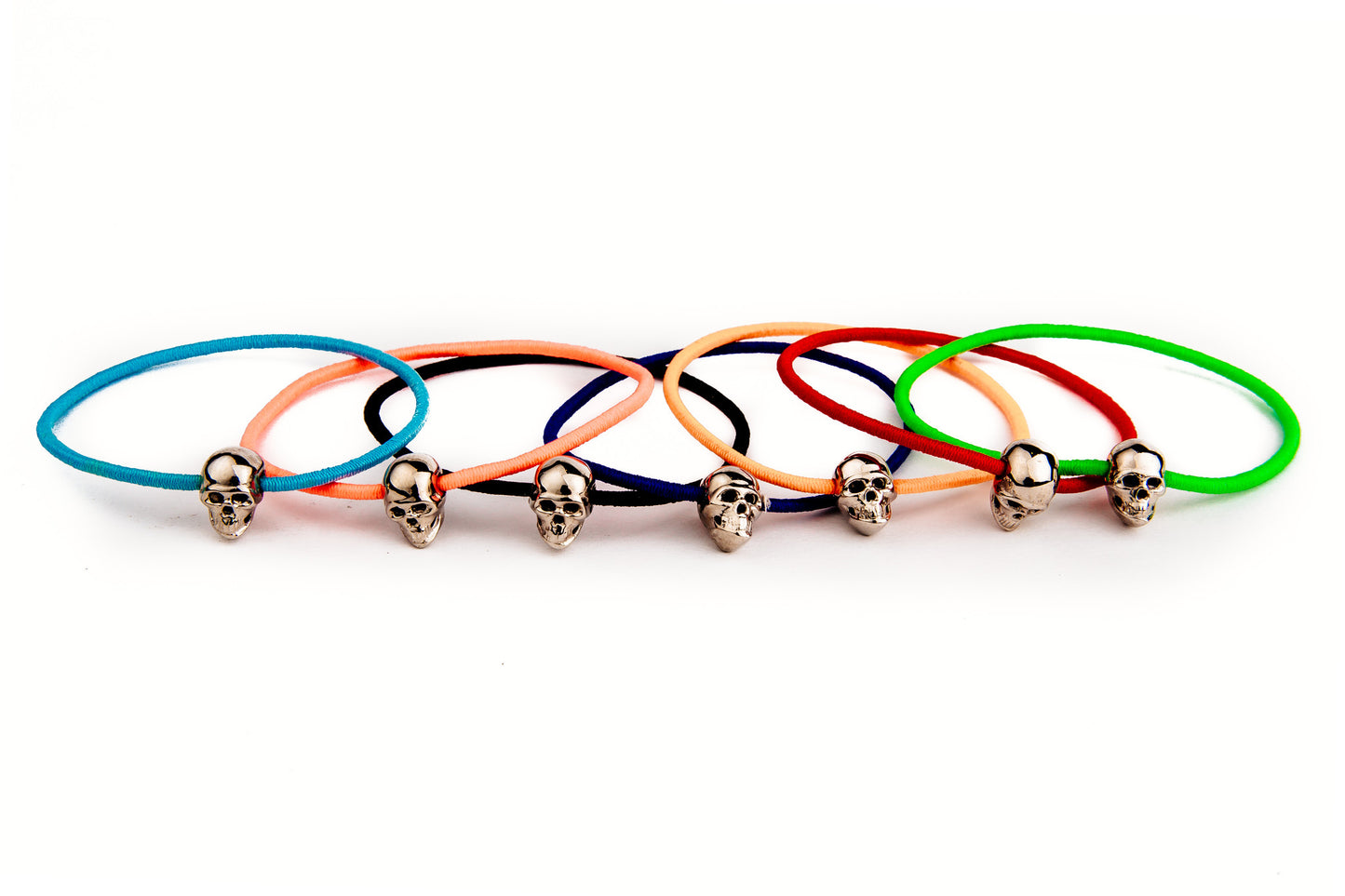 PULSERA FUN SKULL PLATEADA BABY
