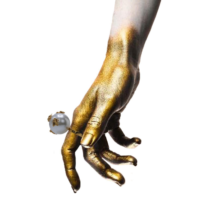 ANILLO COCOFLY SILVER GOLD GIANT